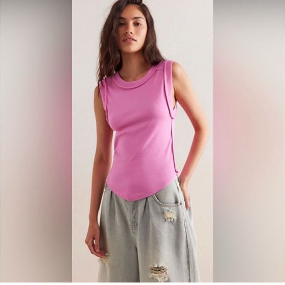 NWOT Free People Sleeveless Ribbed Kate Tank Top